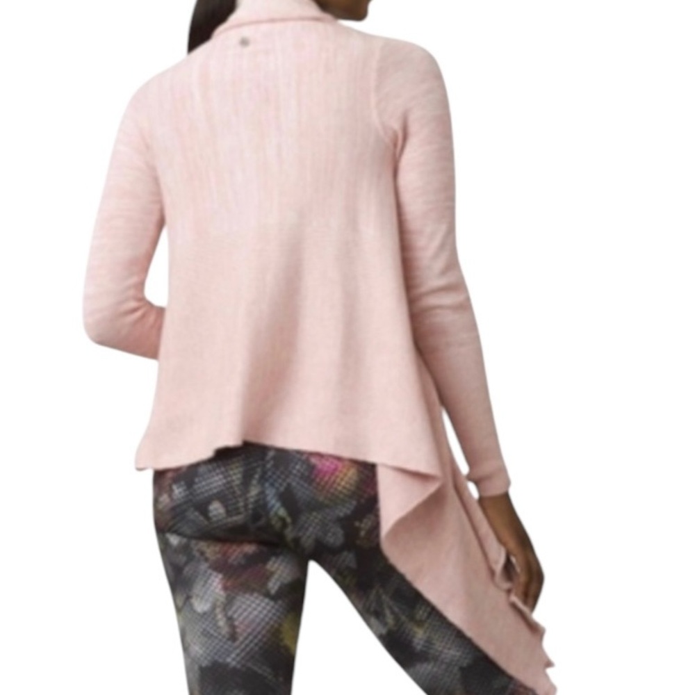 Prana Pink Bubblegum Blush Loveland Wrap Cardigan Sweater Size Smallll - Picture 2 of 11